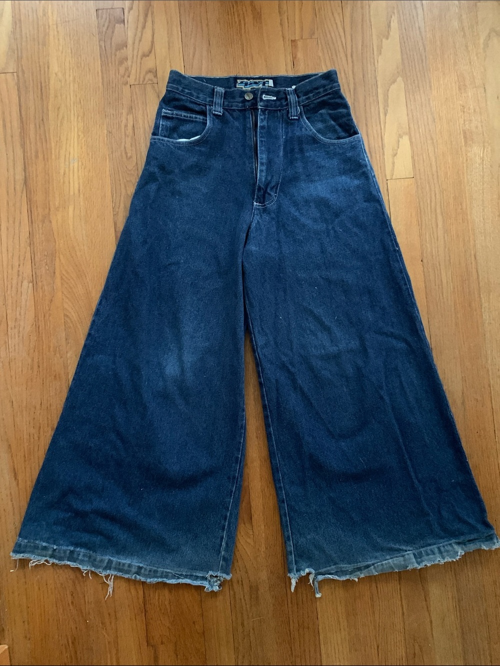 Vintage 1997 JNCO GAT Dark Blue Wide Leg Rave Jeans 26